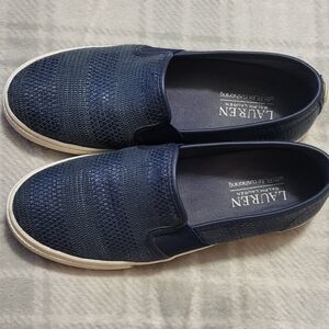 Ralph Lauren Blue Textured Loafers Size 6B